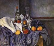 Paul Cezanne and fruit still life of wine oil painting reproduction